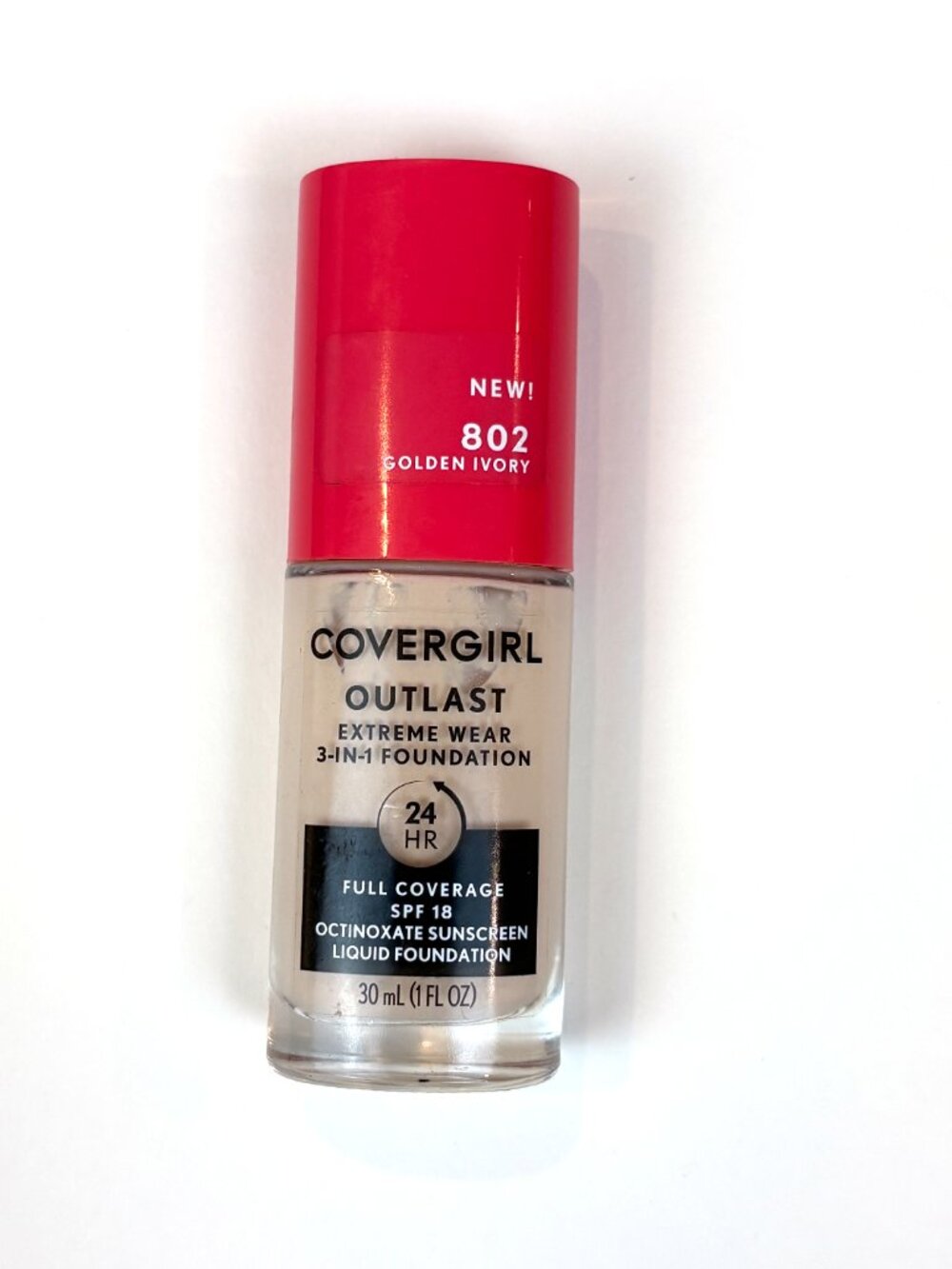 Covergirl Outlast Extreme Wear 3-in-1 Full Coverage Liquid Foundation shade 802